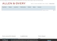 Strona internetowa z Allen & Overy