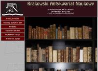 Strona internetowa z Krakowski Antykwariat Naukowy SC