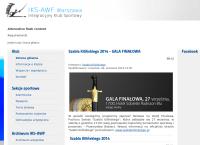Strona internetowa z Integracyjny Klub Sportowy