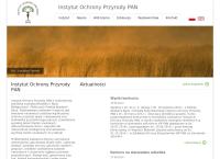 Strona internetowa z Instytut Ochrony Przyrody PAN