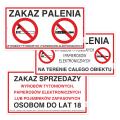 Tablica informacyjna ZAKAZ PALENIA TYTONIU I E-PAPIEROSÓW