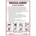 Regulamin placu zabaw - tablica