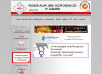 Strona internetowa z Regionalna Izba Gospodarcza