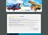 Strona internetowa z Dźwigi Podnośniki Koszowe Uniwersal.