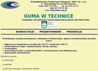 Strona internetowa z Firma VIBA Wyroby gumowe i silikonowe.