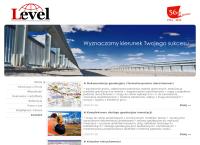 Strona internetowa z Level Przedsiębiorstwo Geodezyjno-Projektowe Sp. z o.o.