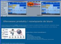 Strona internetowa z OptiBiuro, kserokopiarki, mobilny serwis i sprzedaż