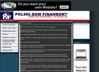 Strona internetowa z Polski Dom Finansowy Nieruchomości Kredyty
