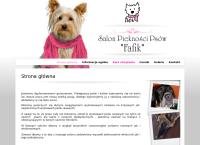 Strona internetowa z Salon Piękności Psów Fafik