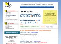 Strona internetowa z Zaoczne Licea Ogólnokształcące Dla Dorosłych \"maja\"