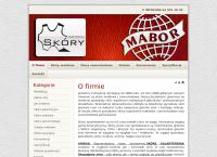 Strona internetowa z Mabor. S.j. Hurtownia Stelaży i Skór