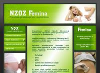 Strona internetowa z \"femina\" Nzoz. Poradnia Ginekologiczno-Położnicza