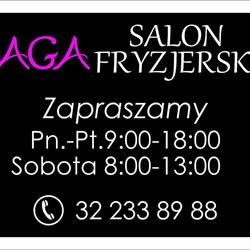 Aga. Salon fryzjerski. Przybyła A.