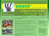 Strona internetowa z \"arbor\"601 586 913 Zakład Pielęgnacji Zieleni*wycinka Drzew