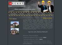 Strona internetowa z \"akcent\" Biuro Architektury i Urbanistyki