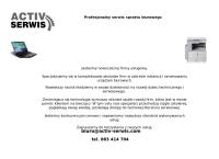 Strona internetowa z Activ-Serwis. Walecki M.