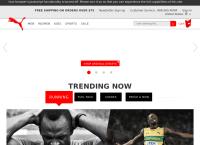 Strona internetowa z Puma Concept Store