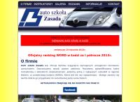 Strona internetowa z Auto Szkoła \"zasada\" S.c.