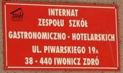 Internat Zespołu Szkół Gastronomiczno - Hotelarskich