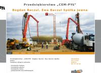Cem-Pył. Betonomieszarki, pompy do betonu, transport kruszyw