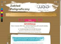 Strona internetowa z Bis. Zakład Poligraficzny