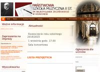 Strona internetowa z Państwowa Szkoła Muzyczna II stopnia im. W. Żeleńskiego