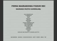 Strona internetowa z Fisdur Rec. Firma nagraniowa
