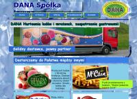 Strona internetowa z Dana. Hurtownia mrożonek