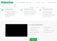 Strona internetowa z Distinction Language Centre. Szkoła Języków Obcych
