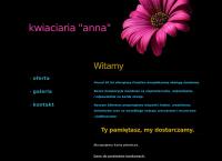 Strona internetowa z Anna. Kwiaciarnia. Burzyńska R.