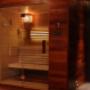 Sauna wykończona drewnem merbau
