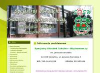 Strona internetowa z Specjalny Ośrodek Szkolno - Wychowawczy