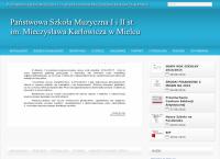 Strona internetowa z Państwowa Szkoła Muzyczna I i II stopnia im. M. Karłowicza