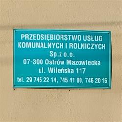 Przedsiębiorstwo Usług Komunalnych i Rolniczych. Sp. Z O.o.