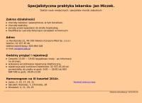Miczek Jan, Dr Nauk Med. Spec. Chorób Zakaźnych