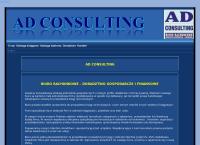 Strona internetowa z Ad Consulting. Biuro Rachunkowe. Doradztwo Gospodarcze i Finansowe. Drejza Anna
