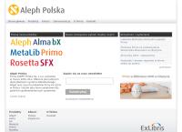 Strona internetowa z Aleph Polska Sp. Z O.o. Automatyzacja Bibliotek