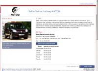 Strona internetowa z Salon Samochodowy Antom
