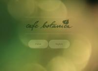 Strona internetowa z Cafe Botanica. Kawiarnia