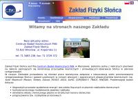 Centrum Badań Kosmicznych Pan. Zakład Fizyki Słońca