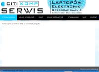 Strona internetowa z Citikomp Serwis Laptopów