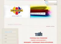 Strona internetowa z Drukpol. Firma Poligraficzna