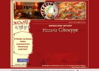 Strona internetowa z Pizzeria Giuseppe