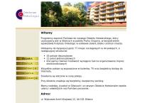 Strona internetowa z Narodowy Instytut Onkologii im. M. Skłodowskiej-Curie w Gliwicach
