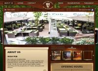 Strona internetowa z \"irish Pub\"