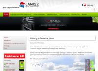 Strona internetowa z Janisz. Usługi Samochodowe