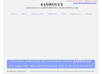 Strona internetowa z Kadrolux. Zarządzanie i Administrowanie Nieruchomościami. Kobyliński r.