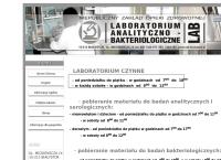 Strona internetowa z \"lab\" Nzoz. Laboratorium Analityczno-Bakteriologiczne