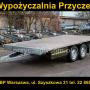 Wypożyczalnia Przyczep Warszawa platforma 4,20 m x 2,10 m