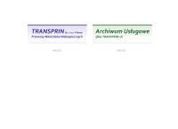 Strona internetowa z Transprin Sp. Z O.o.